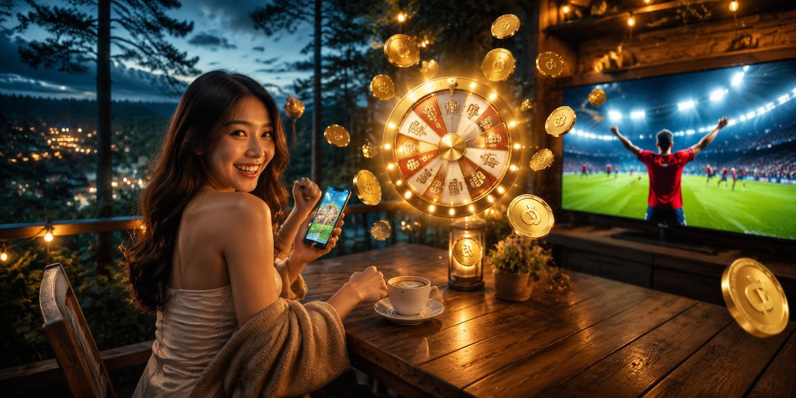 Bàn roulette casino trong không gian cà phê phong cách Đà Lạt lãng mạn