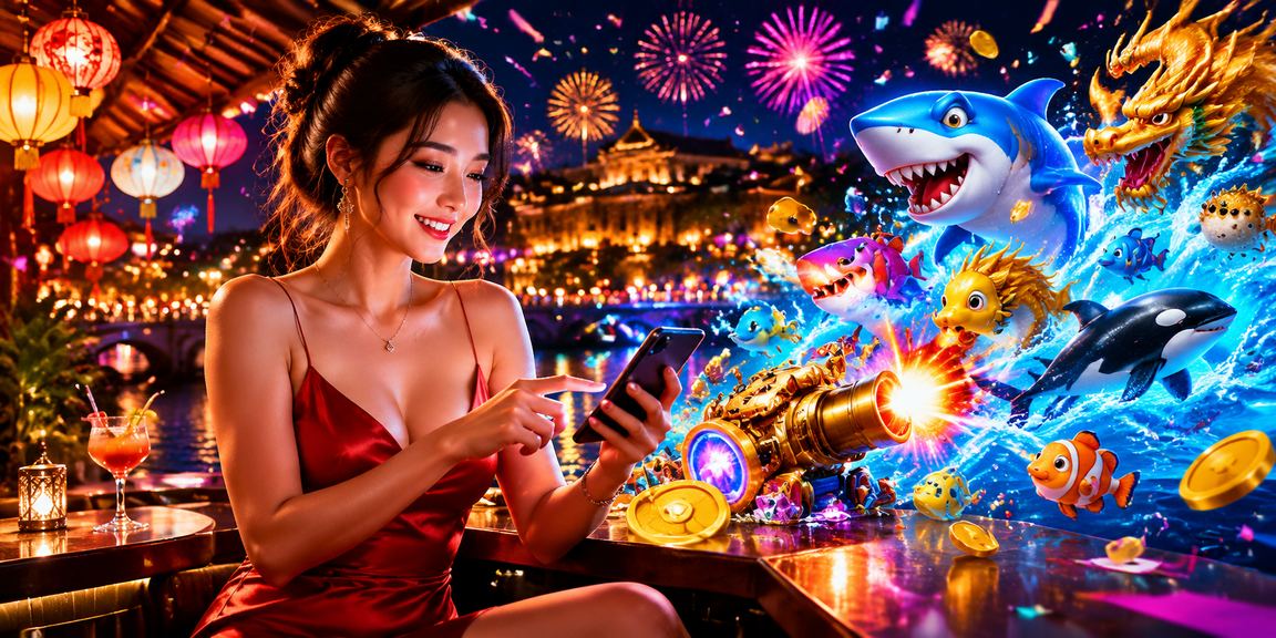 Không khí chợ đêm Huế gắn với trò chơi bắn cá địa phương