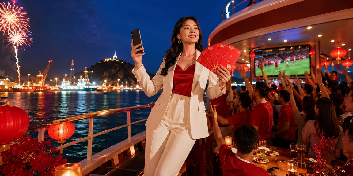 Lễ hội Tết Vũng Tàu với phong bì đỏ may mắn và không khí giải trí sôi động
